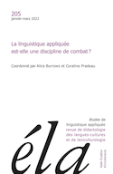 Études de linguistique appliquée, no 205